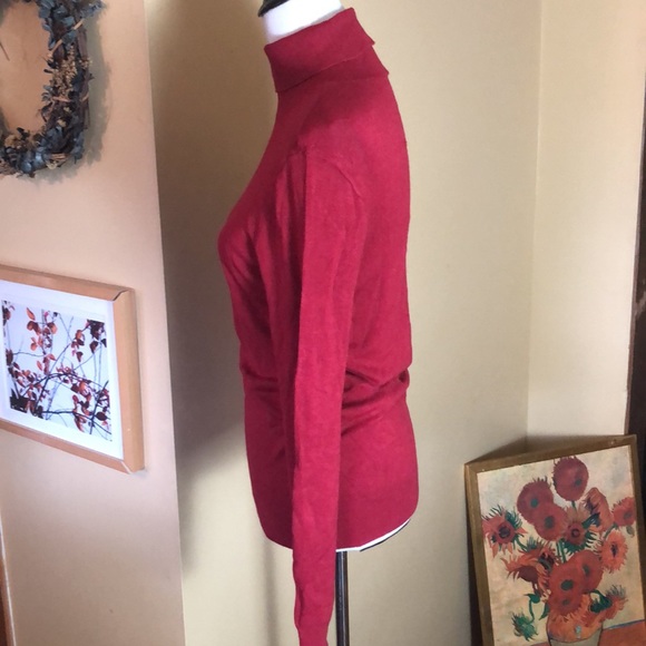 ANN TAYLOR Size medium Soft tight-knit Turtleneck Classic RED MSRP $68 NEW - Picture 6 of 10